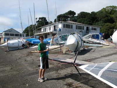 Leander 2007 Michael Collett in rigging area