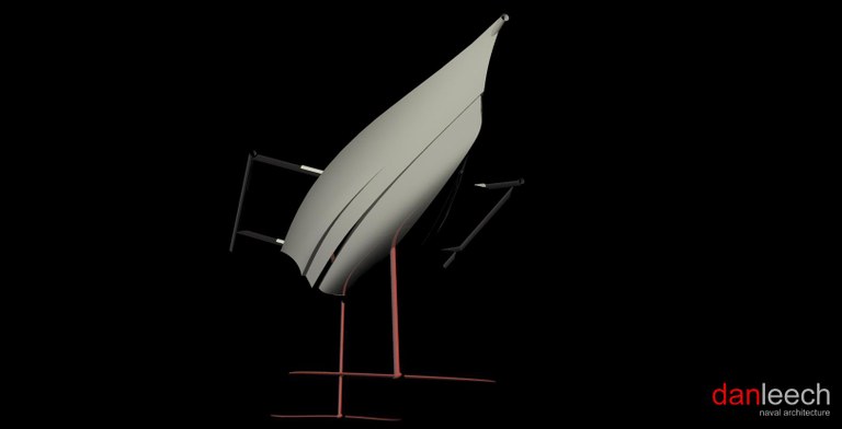 Modified L3 with front view of hydrofoils