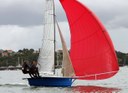 L4 downwind with kite up