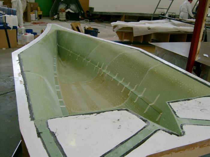 Shell still in mould