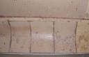 Foam detail showing joins and chine