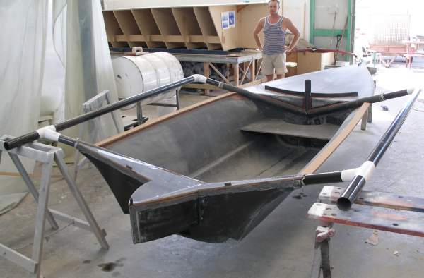 Hull with wings view from transom