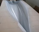 Front view of buffed and waxed moulds together 