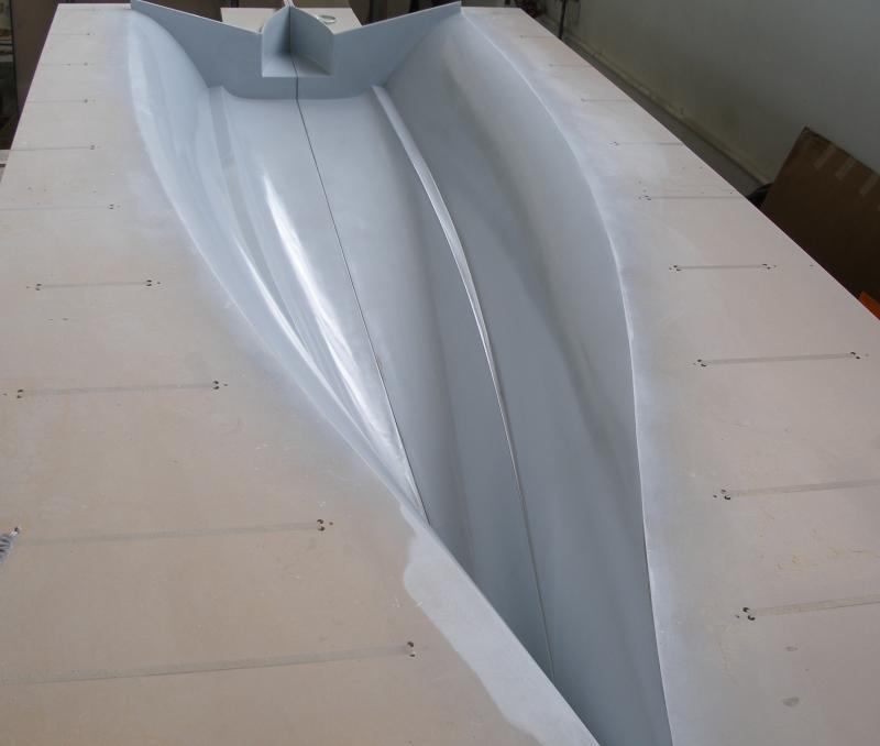 Front view of buffed and waxed moulds together 