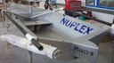 Transom view of painted hull