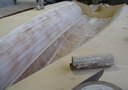Mould glassed and sanded, pushed together