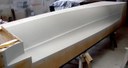 Port mould painted and sanded viewed from transom