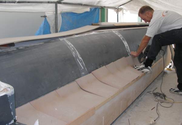 Shaping foam with hot air gun