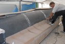 Shaping foam with hot air gun