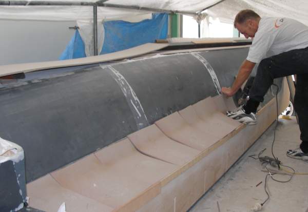 Shaping foam with hot air gun