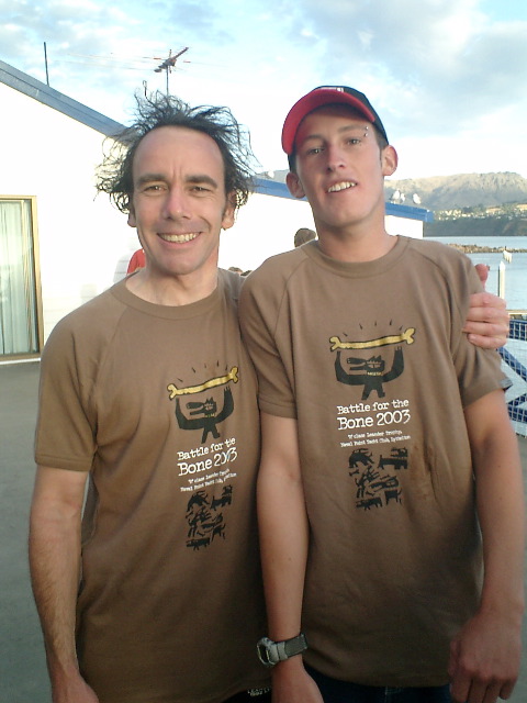 Brown shirt holders Awarded to last boat that finishes all races