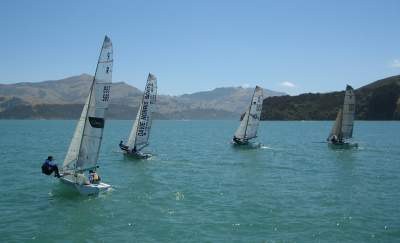 Akaroa sprints, first race, first beat light airs