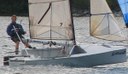 Mike Rhodes singlehanded at Lake Wakatipu